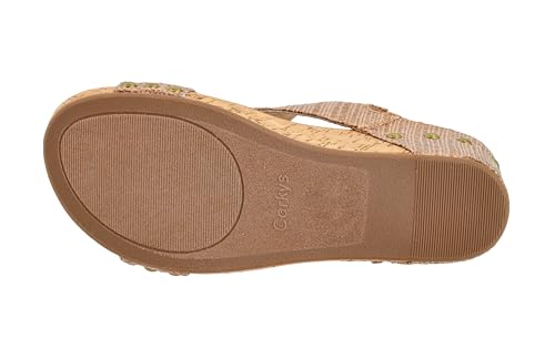 Image of Corkys Footwear Womens Carley Wedges, Featuring Corkys EVA Foam Cushioned Insoles, A 2.5 Inch Heel, Lightweight For All Day Wear, And Hook And Loop Closure