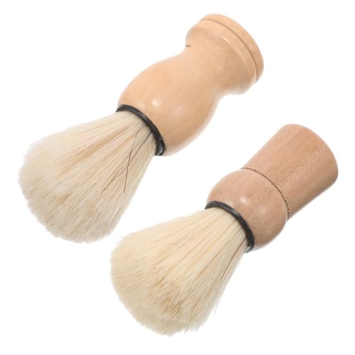 FOMIYES Beard Shaving Brush for Men Soft Bristles Wooden Handle Portable Facial Brush Lathering Foam