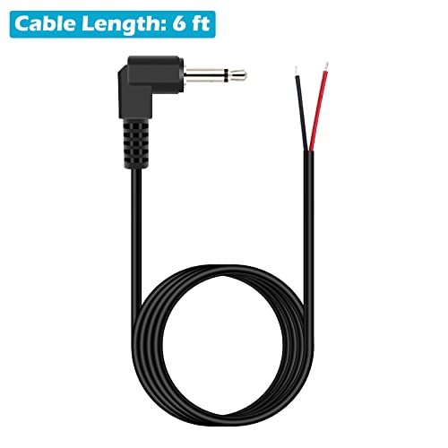 Cable adaptador audio 3.5mm ángulo 90° 6ft miniatura 4