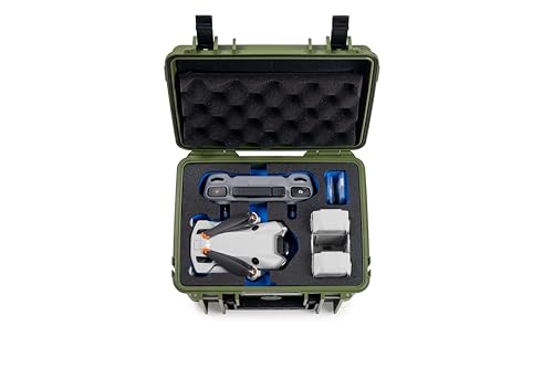 B And W International Valigetta Da Esterno Per Dji Mini 4 Pro Drone E Fly More Combo Tipo 2000 Verde Bronzo - 4