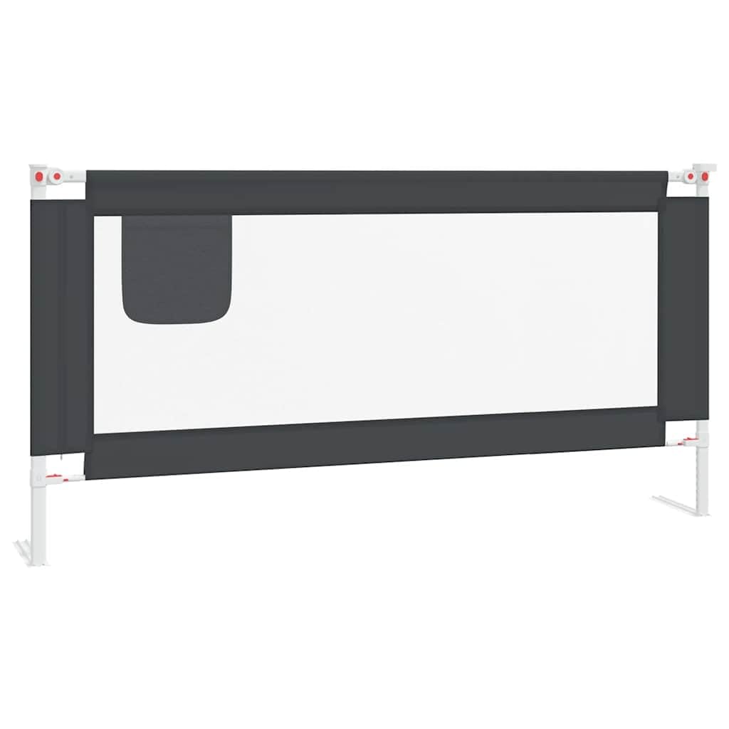 Generisch Kleinkind-Bettschutzgitter Dunkelgrau 180x25 cm Stoff,Baby & Kleinkind,Babysicherheit,Baby-Bettschutzgitter,10231