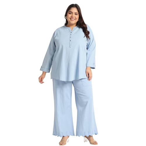 Image of Women's Co-Ord Set Relaxed Fit for Women | Two Piece Suit Top & Pant| Full Sleeve Cord Dress for Women | Casual Wear Co-ord Set for Women