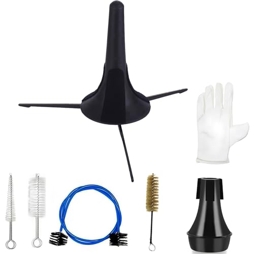 Juego Completo Para Cuidado De La Trompeta Incluye Soporte Portátil Cepillos Flexibles Silenciador Para...