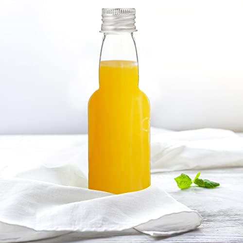 Petites bouteilles à jus 50ml en verre transparent avec bouchon aluminium x50 - 6