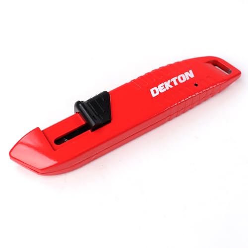 Dekton Self-Retracting Knife – Safety Utility Knife with Automatic Blade Retraction | Ergonomic Handle | Ideal for Cutting Tasks, DIY, and Professional Use | Durable and Easy to Carry 2 Dekton Self-Retracting Knife – Safety Utility Knife with Automatic Blade Retraction | Ergonomic Handle | Ideal for Cutting Tasks, DIY, and Professional Use | Durable and Easy to Carry - Image 2