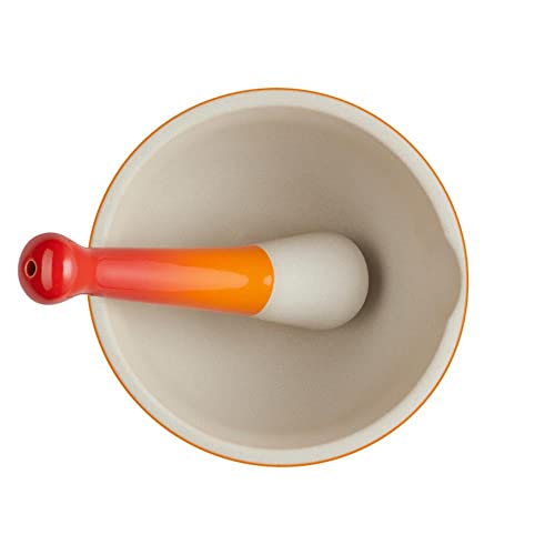 Le Creuset Mörser aus Steinzeug, 360 g, 300 ml, Ofenrot, 81209300900003