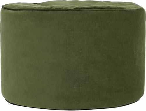 Image of Modern Velvet Foldable 1-Seater Futon Ottoman Couch with Adjustable Backrest- Living Room Furniture-Green-Color