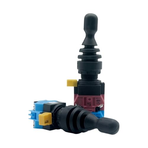 Interruptor momentáneo del joystick 1 interruptor de palanca de mando de 22 mm, momentáneo, 2/4 posiciones, 2/4 NA, con enclavamiento, reinicio, palanca oscilante, monopalanca, interruptor cruzado HKL