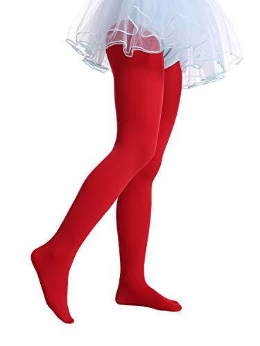 Image of EVERSWE Girls Semi Opaque Footed Tights, Microfiber Tights