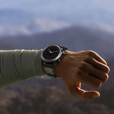 Miniatura 8 de Correa de reloj de nailon de 1.024 in para Garmin Fenix 7X  Fenix 6X  Fenix 5X  Enduro 2, cierre de velcro con cierre de acero inoxidable para