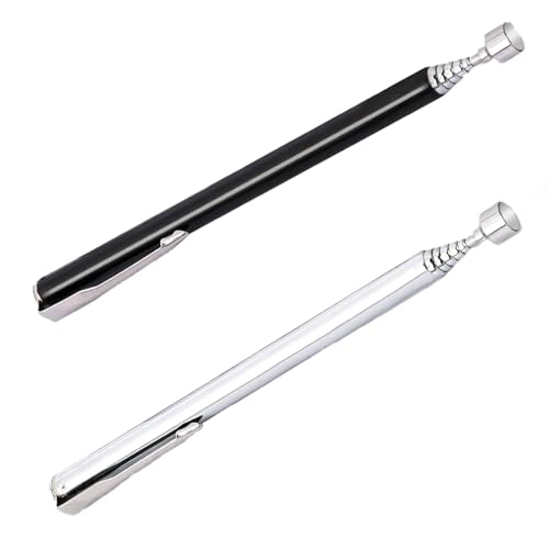 2 Stück Teleskop Magnet Stabmagnet Ausziehbar Magnetstab Bis Zu 65 CM Magnetic Pick-Up Tool Magnetheber Edelstahl Magnetgreifer Für Schrauben Mutter Schlüssel Metallteile