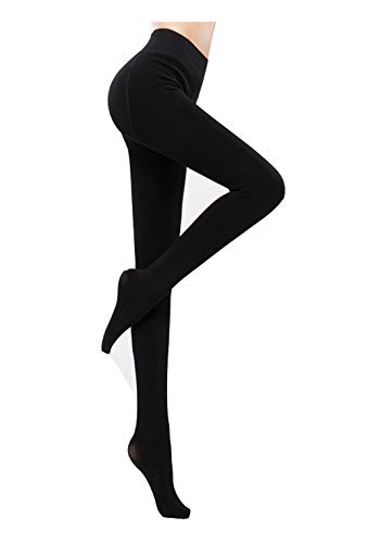 Yulaixuan Collants thermiques épais et doublés en polaire pour femme - Noir - Taille Unique Cover