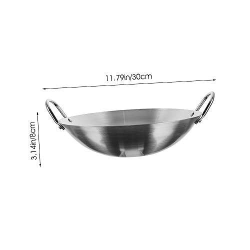 Wok de cocina en acero inoxidable con doble asa ergonómica miniatura 2