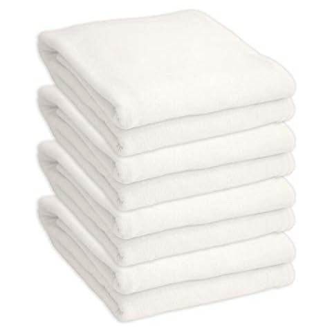 Nurtextil24 Jersey Bettlaken Baumwolle Betttuch Haustuch ohne Gummizug Weiß 100 x 170 cm Cover