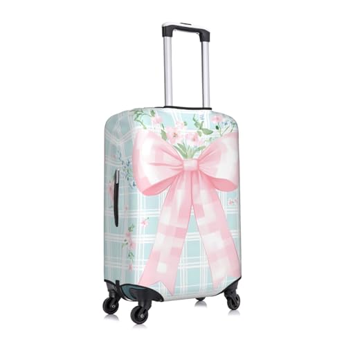 Pink Girl Heart Elastic Travel Luggage Cover, Washable Spandex Suitcase Protector, Anti-Scratch Fits 18-32 Inch3