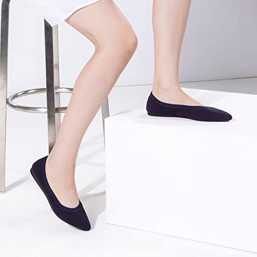 Image of Frank Mully Womens Pointed Toe Flats Knit Dress Shoes Comfort Women Shoes Softable