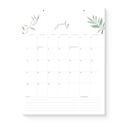 Desk Calendar 2024-2025 - Versatile 8.5x11 2024 Calendar Runs Until December 2025 - Easy Planning with Aesthetic Desk Calendar July 2024-2025 - Karto - Greenery