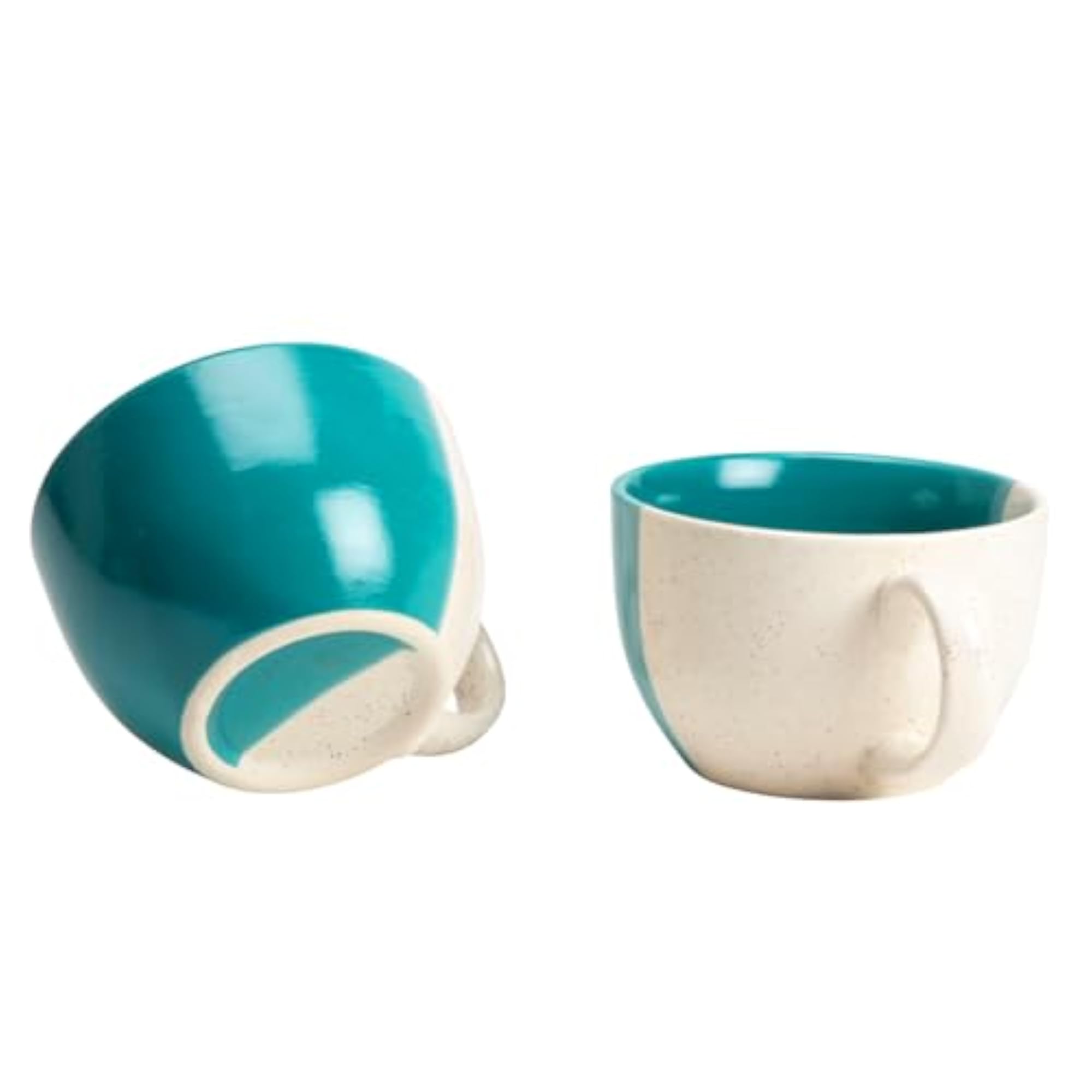 2 Pc Handmade Ceramic Soup Cup with Handle