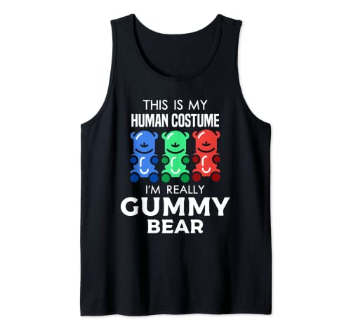 I'm Really Gummy Bear - Disfraz humano para hombre, mujer y niño Camiseta sin Mangas