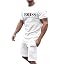 Men's 2 Piece Short and Shirt Sets White