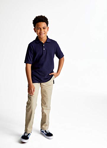 Image of French Toast Big Boys' Short Sleeve Pique Polo