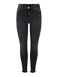  PIECES Damen Pcfive Delly B227 Mw Skn Cr Jns Lgr/Noos Skinny Jeans, Grau (Light Grey Denim), M
