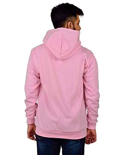 Image of More & More Unisex-Adult Regular Cotton Hooded Neck Panda Printed Hoodie (Panda Hoodie Baby Pinkl-L Baby Pinkl L)