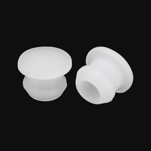 Image of MECCANIXITY Silicone Snap in Locking Hole Plugs Rubber Panel Seal Cover Flush Type Panel Round for Kitchen Rubber Bulkheads Waterproof Sealing Plugs 8mm /0.31 Inch Dia Transparent,Pack of 20