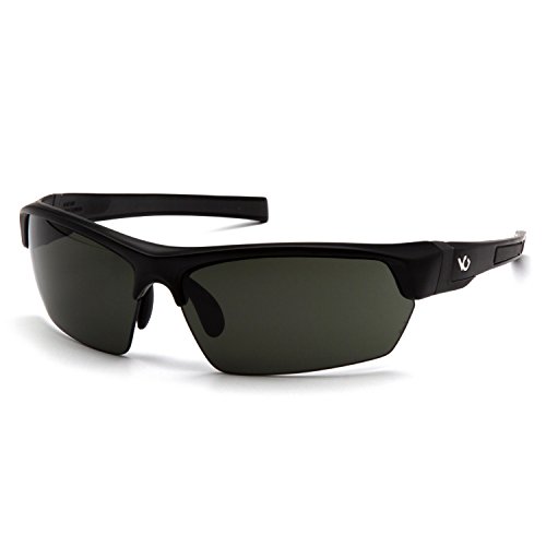 Venture Gear Tensaw Safety Glasses Black Frame Polarized Forest Gray Lens