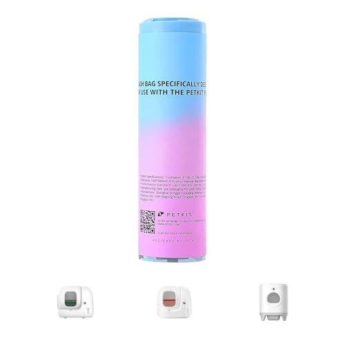 PETKIT Katzentoilettenbeutel mit Zugbändern, Beutel für Katzentoilette für Pura MAX 2 und PUROBOT Max Pro 2,Kratzfest für Haustier Katze Hunde Hundekot Katzenstreu 1 Rollen*20 (20 Stück)