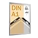 Produktbild SPRINTIS Klapprahmen A1 wetterfest, abschließbar, Silber, DIN-A1-Rahmen aus Aluminium mit 32 mm Profil, Plakatrahmen für Außenbereich