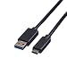 Produktbild ROLINE USB 3.1 Kabel | Stecker Typ A auf Typ C | Ladekabel für Smartphone oder Tablet | Schwarz 0,5m