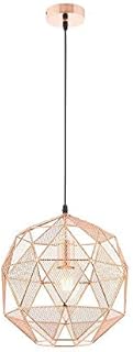 Endon Armour Modern One Light Ceiling Pendant in Copper Finish 72815