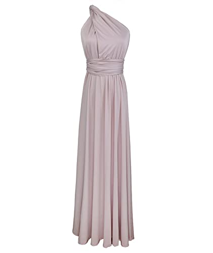 Image of Sexyshine Women's Backless Gown Dress Convertible Multi-Way Wrap Halter Cocktail Dress Bandage Bridesmaid Long Dresses