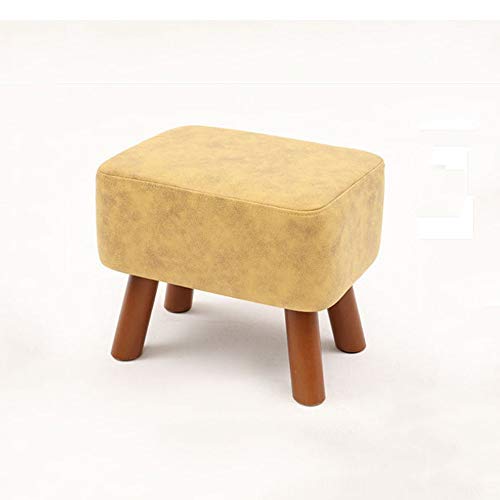 Tabouret de canapé jaune moderne avec repose-pieds de salon - 2