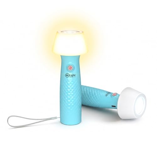 Image of Mr.Light Torch Light Rechargeable with Warm Lamp, 2-in-1 Stepless Dimming Flashlight, Long Runtime 1200mAh Battery, USB-C Charging, Portable for Home, Camping, Power Outage & Daily Use(Aqua Green)