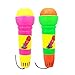 2pcs Funny Echo Microphones Microphones Durables Enfants Faire des jouets en plastique Echo Mic Pratique Creative Mic jouet pour les graduations d'anniversaire Couleur aléatoire, Artisanat