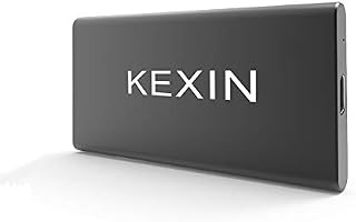 KEXIN SSD 1TB Portable External Solid State Drive Up to 500MB/s Ultra Hard Drive Storage Memory Drive for PC, Desktop, Laptop, MacBook, USB-C Device, Type-C Smartphones, Black