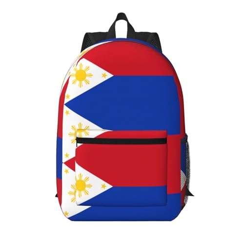 WXZYFP Philippine Flag 17" Waterproof Laptop Backpack