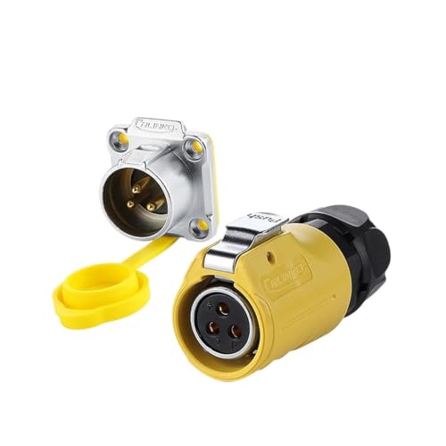 Conector impermeable LP20 IP68 macho hembra de 3 pines para cables electricos de tiras LED exterior