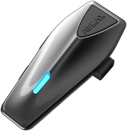 ASMAX S1 Motorrad Bluetooth Headset für 8 Fahrer, Mesh Kommunikationssystem | 3-8 km Reichweite, KI Deutsche Sprachbefehlevon, ENC-Geräuschunterdrückung, Audio-Multitasking, Musikf