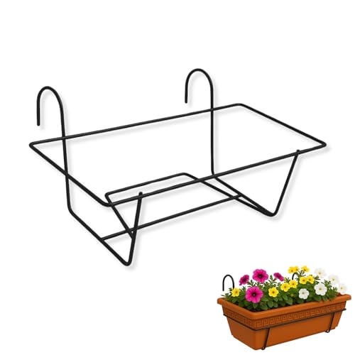 TECHZOCO Soporte Metal para Jardinera de Balcón, Soporte de maceteros y...