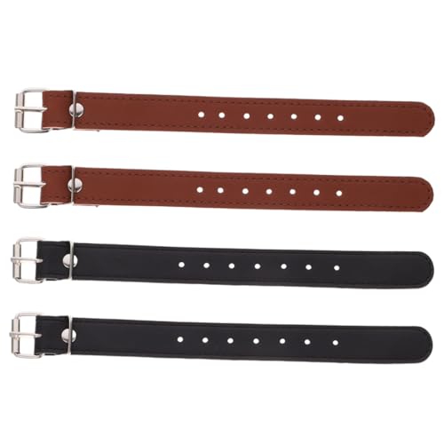 HEMOTON 2Pairs Adjustable PU Bike Basket Straps Bicycle Front Basket Straps for Easy Attachment Sturdy and for Bikes