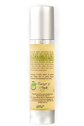 Essence Of Argan 100% Pure Moroccan Organic Argan Oil - Natural Ecocert Oil That Nourishes, Conditions, And Heals Your Skin, Hair And Nails (50Ml/1.7Oz) #TOP6