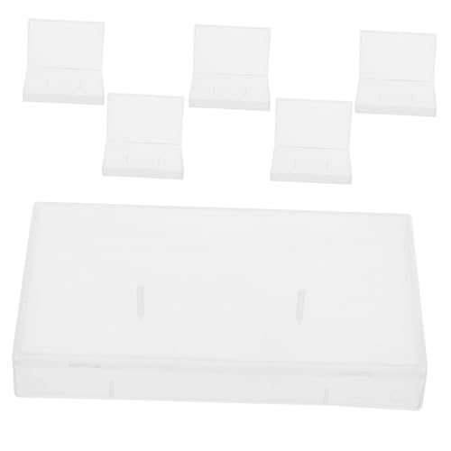 ERINGOGO 6Pcs Semi Transparent Audio Cassette Storage Case Lightweight Plastic Tape Organizer for Easy Access and Protection for Home and Office Use