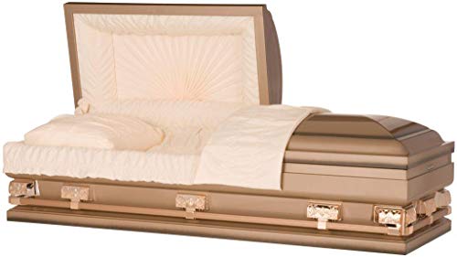Titan Casket - Atlas XL Oversize Copper Steel Casket with Rosetan Crepe Interior