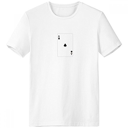 T-shirt manches courtes blanc imprimé graphique as de pique vêtement sport homme XXL