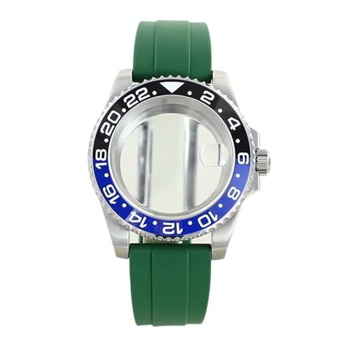 1pc 20ATM 40 �~�����[�g�� GMT �P�[�X���c 8215 ���[�u�����g 28.5 �~�����[�g���_�C�������o�[�u���X���b�g�T�t�@�C�A 120 �N���b�N(Green strap 5)