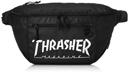 [�X���b�V���[] �E�G�X�g�o�b�O (�x���g�T�C�Y�����\)[ THR-149 / Coating Big Waist Bag ] �q�b�v BKWT_�u���b�N�E�z���C�g FR