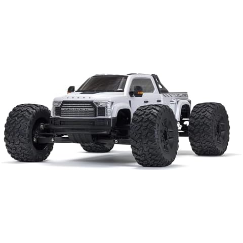 ARRMA RC Truck Big Rock 6S 4WD BLX 1/7 Monster Truck RTR (Battery and Charger Not Included) White, ARA7612T3 Cover